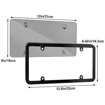 2 шт. универсальная американская рамка номерного знака с винтами рамка номерного знака автомобиля 6 дюймов x 12 дюймов для грузовых автомобилей Auto Worldm серый