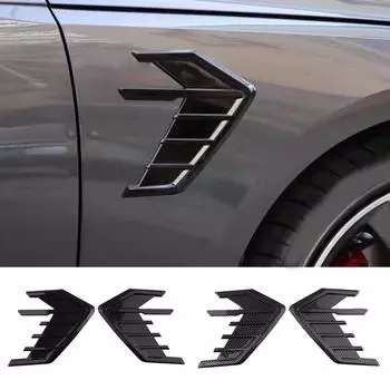 2 шт. универсальная автомобильная листовая пластина украшение боковое крыло моторы модифицированное боковое крыло крыло для HONDA для VW для Tesla BEN чёрный