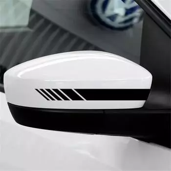 2 шт. универсальная автомобильная наклейка, не выцветающая, модная цветная полоса, автомобильная наклейка, гоночные полоски, боковое зеркало заднего вида, декор, наклейка
