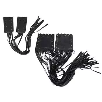 2 шт. Универсальная бахрома для руля мотоцикла с кисточками чёрный