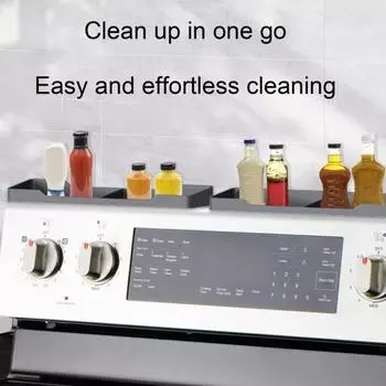 2 шт. Универсальная магнитная полка для специй на плиту, термостойкая, нескользящая, многоразовая, легко моющаяся, органайзер для плиты, полка над плитой 1 Pair бежевый