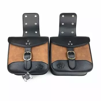 2 шт. универсальная мотоциклетная седельная сумка из искусственной кожи, седельная сумка для инструментов, сумка для хранения багажа для A