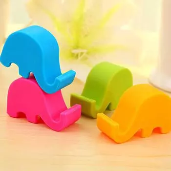 2 шт. Универсальная подставка в виде слоненка, милый держатель для мобильного телефона, задняя наклейка, кронштейн для ленивого настольного телефона, украшение для рабочего стола