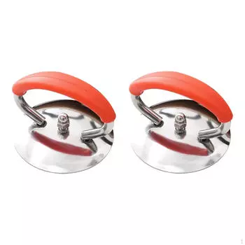 2 шт., универсальная ручка для крышки кастрюли, портативная термостойкая металлическая ручка для чайников, красный