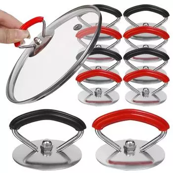 2 шт. универсальная сменная ручка для крышки кастрюли из нержавеющей стали для кухонной посуды с ручками, защищающими от ожогов чёрный