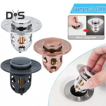 2 шт. Универсальная заглушка для слива раковины, улавливатель волос, полированная поверхность, устойчивая к коррозии, антизасоряющая заглушка для слива воды в раковину 2pcs серебряный