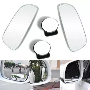 2 шт. универсальное автомобильное широкоугольное выпуклое зеркало заднего вида на 360 ° для слепых зон