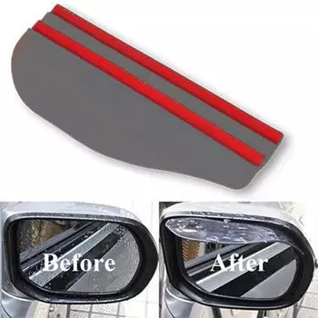 2 шт. универсальное боковое зеркало заднего вида, прозрачный черный щит от дождя и снега для автомобиля, грузовика чёрный