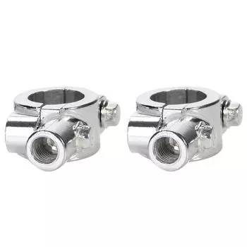 2 шт. универсальное крепление для зеркала на руль мотоцикла 10 мм 7/8 дюйма алюминиевый зажим CHINA