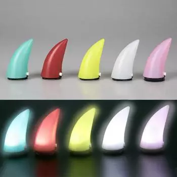 2 шт. Универсальное украшение для шлема с изображением демонов-рогов для ночной езды, персонализированные светодиодные фонари для шлема, перезаряжаемые через USB, украшение для шлема 2pcs жёлтый