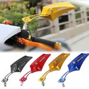 2 шт. универсальное зеркало из сплава для мотоцикла, алюминиевые боковые зеркала заднего вида чёрный