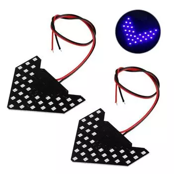 2 шт. Универсальные автомобильные ультратонкие последовательно мигающие 33-SMD-2835 автоматические светодиодные стрелки для боковых зеркал светодиодные указатели поворота автомобильные фары синий