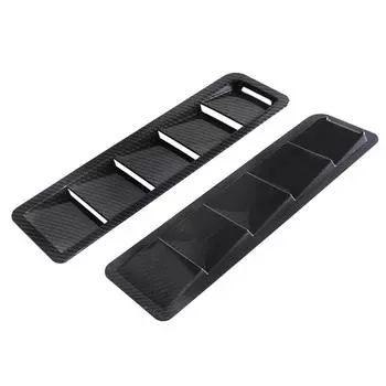 2 шт. универсальные автомобильные вентиляционные отверстия для переднего капота из углеродного волокна, охлаждающая панель для Ford Mustang, Nissan, BMW, VW, Jetta, Golf, Jeep чёрный