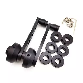 2 шт. универсальные черные хромированные алюминиевые ручки для автомобилей, внедорожников, окон/дверей/заводных механизмов