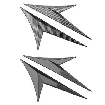 2 шт., универсальные черные карбоновые крылья для грузовиков, боковые воздухозаборники, декоративные аксессуары для внешней модификации чёрный