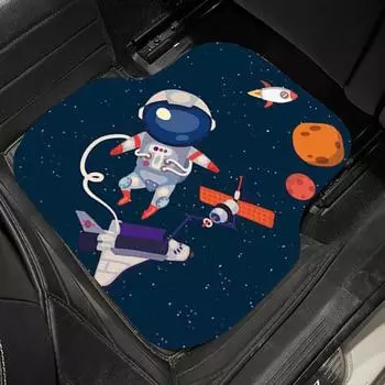 2 шт. универсальные коврики для пола автомобиля, устойчивые к царапинам, жаропрочные ковры, автомобильный пол, автомобильный аксессуар A красный