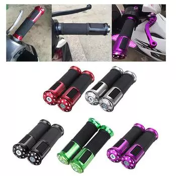 2 шт. универсальные мотоциклетные ручки 22 мм, ручки для квадроциклов для Honda серебряный