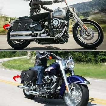 2 шт. универсальные мотоциклетные седельные сумки туристическая седельная сумка для инструментов кожаная сумка для хранения багажа водонепроницаемые боковые сумки-коробки черные