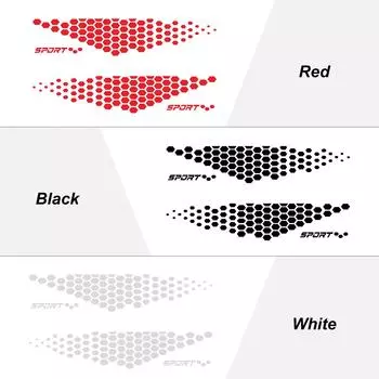 2 шт. универсальные наклейки для тела, наклейки для дверей автомобиля, наклейка типа ячейки, водонепроницаемая наклейка для экстерьера автомобиля белый