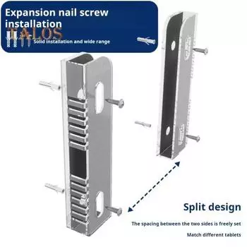 2 шт. Универсальные настенные кронштейны для планшетов, прочные, выдерживающие нагрузку, простые в установке, многофункциональные универсальные держатели для планшетов и ноутбуков прозрачный