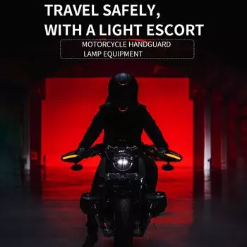 2 шт. универсальные поручни для мотоциклов, поручни со светодиодной подсветкой, поручни для мотоциклов, руль красный