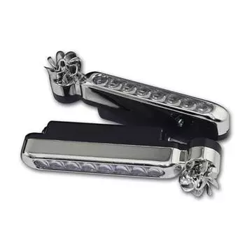 2 шт. универсальные ветроэнергетические автомобильные дневные ходовые огни 8 светодиодных фар дневного света без внешнего источника питания WWO66