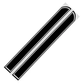 2 шт. универсальные виниловые наклейки на капот, автомобильный стиль, аксессуары для стайлинга спортивных автомобилей, наклейки на лезвия, царапины, украшения чёрный