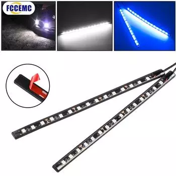 2 шт. Универсальные водонепроницаемые фонари для багажника, капота двигателя, ног, сделай сам, автомобиль, мотоцикл, окружающее освещение, стиль, светодиодная лента дневного света 12 В