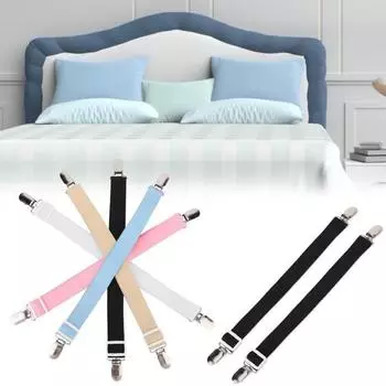 2 шт. универсальные зажимы для простыни, ремни, нескользящие крепления, держатель для матраса чёрный