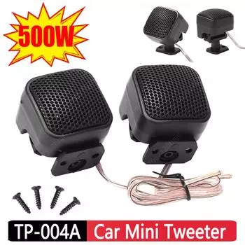 2 шт. универсальный автомобильный мини квадратный твитер динамик 500 Вт TP-004A авто гудок аудио музыка автомобильные динамики громкоговоритель для автомобильной аудиосистемы Mini Tweeter