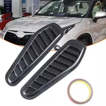 2 шт., универсальный капот с воздуховыпускным отверстием из АБС-пластика, защита от царапин, декоративная крышка вентиляционного капота для автомобиля