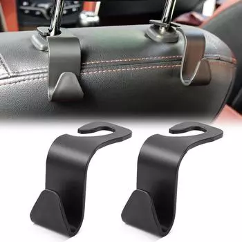 2 шт. Универсальный крючок для подголовника автомобильного сиденья для хранения на заднем сиденье автомобиля, вешалка, держатель для хранения сумок, сумок, одежды, пальто 2pcs