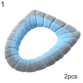 2 шт. Универсальный мягкий моющийся толстый чехол для сиденья унитаза для дома и отеля Closestool Pad 1 розовый