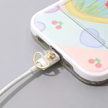 2 шт. Универсальный прозрачный зажим для шнурка для телефона, прокладка, гибкие язычки для шнура мобильного телефона, прозрачная прокладка для подвешивания шнура, сменная прокладка серый