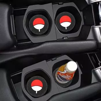 2 шт. универсальный японский аниме автомобильный слот для чашки воды автомобильные подставки для украшения аксессуары противоскользящий коврик стайлинга автомобилей чёрный