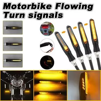 2 шт. Универсальный светодиодный указатель поворота для мотоцикла, встроенный релейный мигающий сигнал, гибкая мигающая сигнальная лампа для мотоцикла