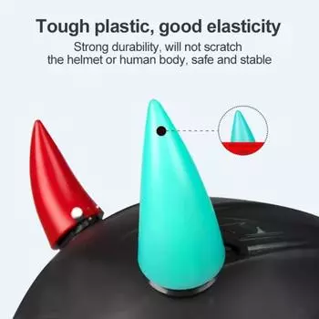 2 шт. Универсальный светящийся демонический роговой шлем, украшение для ночной езды, безопасность, персонализированный 2pcs жёлтый