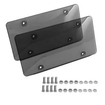 2 шт. Универсальный тонированный защитный щиток номерного знака автомобиля, защитная крышка рамки номерного знака автомобиля для транспортных средств США прозрачный