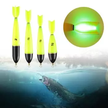 2 шт./упак. Электронные плавающие поплавки для рыбалки со скал через светящийся плавающий поплавок Электронный яркий ночной рыболовный поплавок 10G