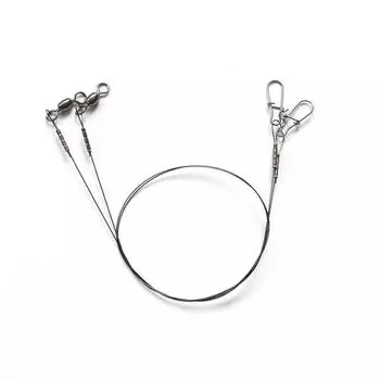 2 шт./упак. поводок из стальной проволоки с застежкой и вертлюгом, поводок с сердечником из проволоки 20cm 9kg