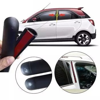 2 шт. уплотнительная полоса для двери автомобиля, средняя стойка, уплотнительная полоса для автомобиля, устойчивая к царапинам, звукоизоляция, пылезащитная резиновая самоклеящаяся полоса