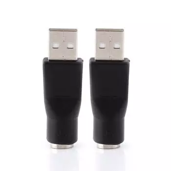 2 шт. USB 2.0 A Male To PS2 Female Адаптеры Конвертер Разъем Для ПК Компьютер Клавиатура Мышь