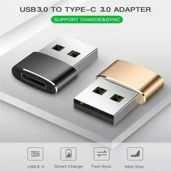 2 шт. USB 3.0 A папа на Type-C мама зарядный адаптер конвертер разъем