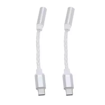 2 шт. USB C на 3,5 мм адаптер для наушников 384 кГц 32 бит USB Type C на 3,5 мм AUX звуковой разъем кабель шнур