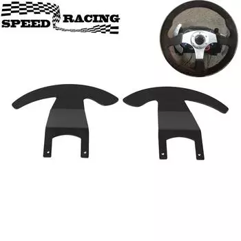2 шт. усиленный подрулевой переключатель передач, вогнутый контроллер рулевого колеса, подходит для руля 13–14 дюймов для Logitech G25 G27 чёрный