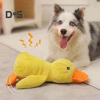 2 шт. Успокаивающая игрушка для собак-уточек, крякающий звук, плюшевая игрушка-уточка, интерактивная мягкая игрушка для жевания утки для собак, живущих в помещении Sets розовый