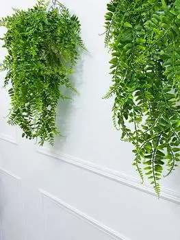 2 шт. устойчивые к ультрафиолетовому излучению пластиковые растения искусственная персидская трава ротанг подвесное зеленое растение искусственная трава наружное украшение зелёный