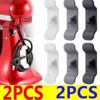 2 шт. устройства для намотки кабеля, кухонная обертка для шнура для хранения, органайзер для шнура, кухонная техника, умная упаковка для зарядки, защита кабеля для передачи данных, устройство для намотки кабеля 1pc серый