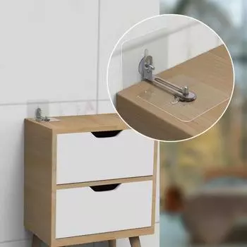 2 шт., устройство против падения мебели, сверление не требуется, L-образный кронштейн, прозрачный бесшовный клейкий настенный кронштейн с защитой от кончиков S