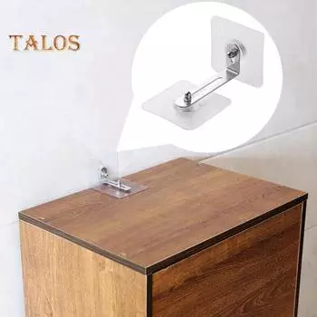 2 шт., устройство против падения мебели, сверление не требуется, L-образный кронштейн, прозрачный бесшовный клейкий настенный кронштейн с защитой от кончиков, комплект для безопасной защиты детей L